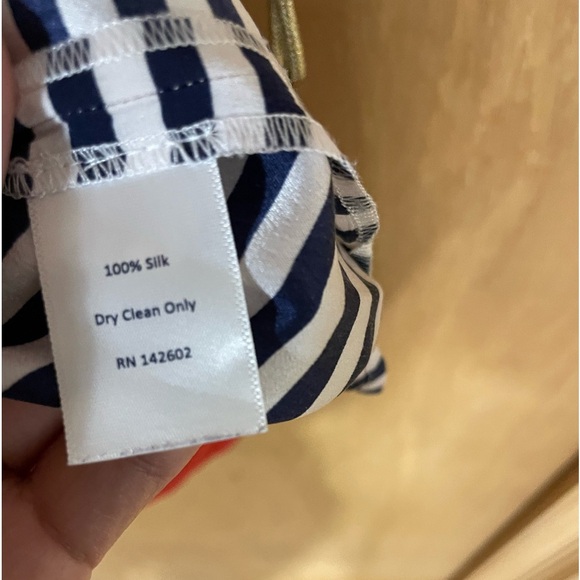 SAIL TO SABLE/100% silk sleeveless stripped tunic dress - Picture 4 of 4